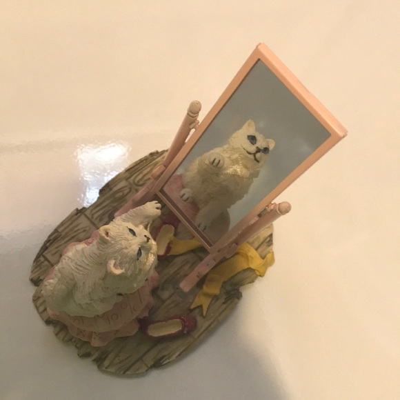 Vintage ceramic figurine of the white cat. Rare - Picture 5 of 8